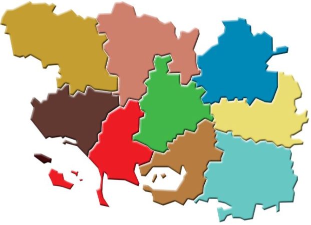 Carte des paroisses du diocèse
