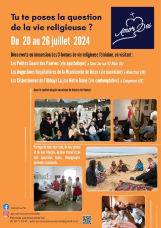 route-amor-dei-du-20-au-26-juillet-2024-aider-les-jeunes-femmes-de-18-a-30-ans-a-discerner-leur-vocation-affiche